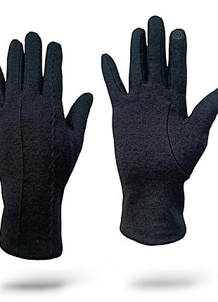 Перчатки женские из тоненького кашемира мария чёрные сенсорные 7016_6,5_black