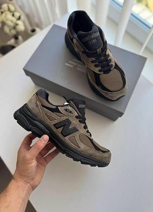 Кроссовки хаки унисекс new balance 990 jound brown black khaki х нью беланс 36