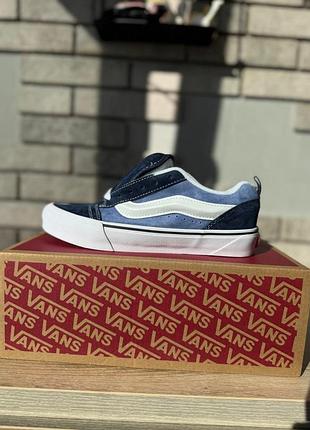 Блакитні кеди унісекс vans knu skool blue white х ванс 42