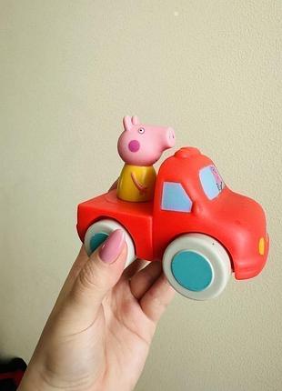 Іграшка-конструктор для ванної peppa pig пеппа та машинка