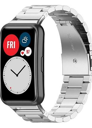 Металлический ремешок primolux для смарт-часов huawei watch fit / fit se (tia-b09, tia-b29, sta-b39) - silver