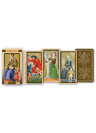 Карти таро золоте флорентійське - golden tarot of renaissance. lo scarabeo, 78 карт, англійською bm
