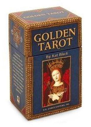 Карты таро золотое кет блек - golden tarot by kat black. u.s. games systems, 78 карт, на английском bm