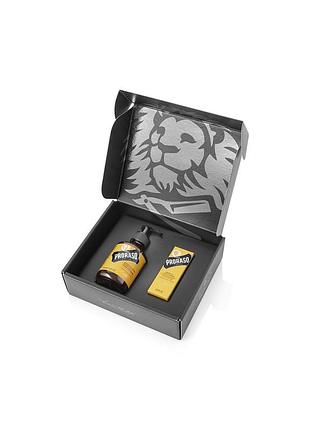 Набор для бороды proraso duo pack oil + shampoo wood & spice