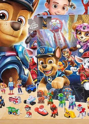 Игрушка щенячий патруль адвент-календарь детский paw patrol на 24 дня для детей (l_15199)