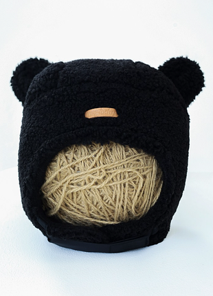 Меховая шапка baloo, черная, 38-42 (3-6 мес), magbaby