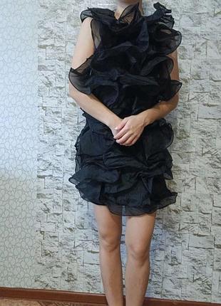 Коротка жіноча сукня h&m чорна xs