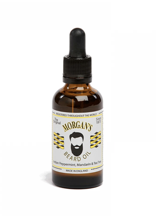 Олія для бороди morgans beard oil 50 мл (indian peppermint, mandarin and tea tree)