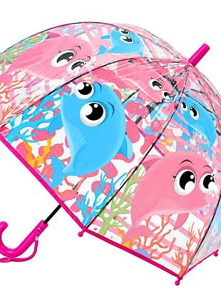 Дитяча парасолька mk 5272(pink) довжина 68 см, тростина 63 см, діаметр 70 см, спиця 50 см
