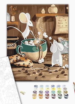 Картина за номерами "какао для мишок @artdi.ua" sbs014 40×40 см