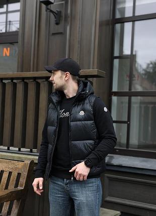 👕 moncler contrin down vest black