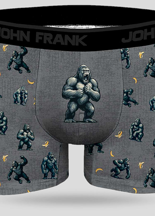 Трусы мужские серые с гориллой john frank jfbdfr392