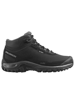 Ботинки мужские salomon shelter wp black/asphalt/clrock