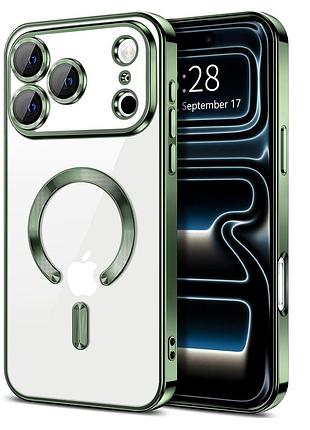 Чехол fiji chrome для apple iphone 18 pro max с magsafe и защитой камер green