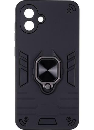 Чехол fiji defence для samsung galaxy a08 (a085) защитный бампер с кольцом подставкой black