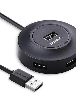 Usb-хаб ugreen usb 2.0 hub 4 ports 1m - black