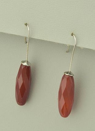 115479 сережки сердолик