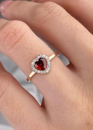 Серебряное женское кольцо с золотом love 925 / 375 проба