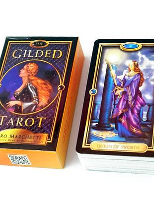 Карти таро позолочене королівське (gilded tarot) 9420070 od-30627, 78 карт, англійською bm