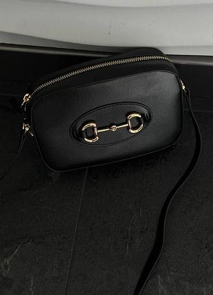 Gucci horsebit 1955 small shoulder bag black [оригінальна коробка]