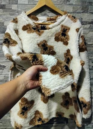Кофта теплая плюшка зимняя одежда