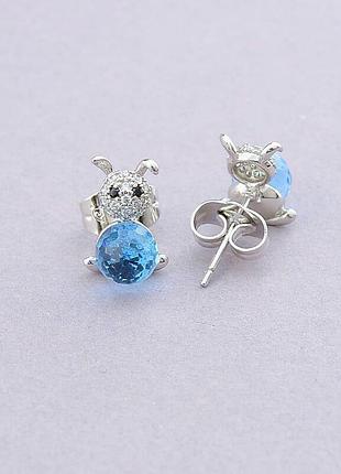 101718 серьги 'xuping' swarovski (родий)