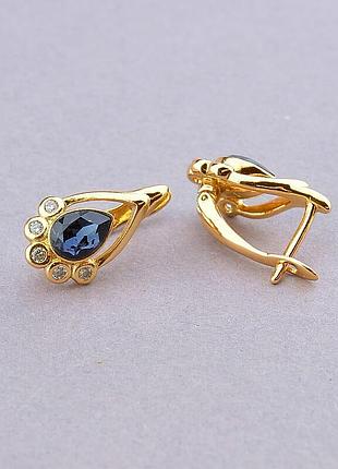 101707 серьги 'xuping' swarovski (позолота 18к)