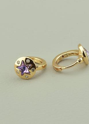 109401 сережки 'xuping' swarovski (позолота 18к)