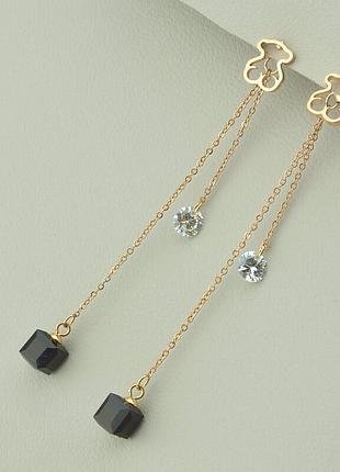 057086 сережки 'fashion' сrystal (позолота 18 к)