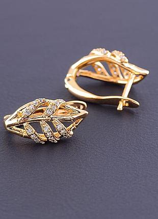 094939 серьги 'xuping' фианит (позолота 18к)