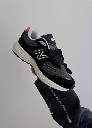 Чорні кросівки унісекс new balance 2002 black grey х нью беланс 36