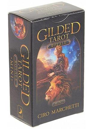 Карты таро мини королевское позолоченное – gilded tarot mini royale deck. llewellyn, 78 карт, на английском bm