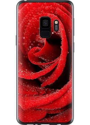 Чехол 2d пластиковый на телефон samsung galaxy s9 красная роза "529t-1355-58250"