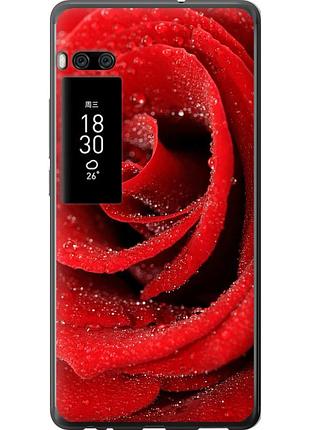 Чехол силиконовый на телефон meizu pro 7 plus красная роза "529u-1131-58250"