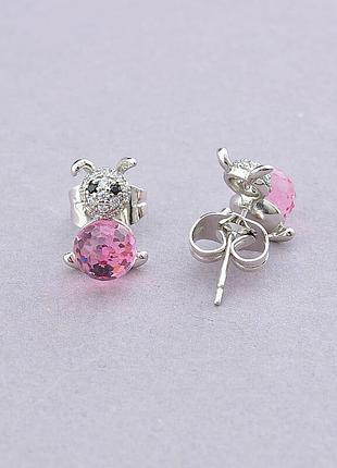 101716 серьги 'xuping' swarovski (родий)