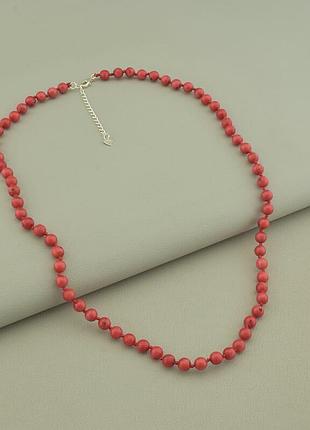 120893 бусы коралл серебро(925) 50 см.