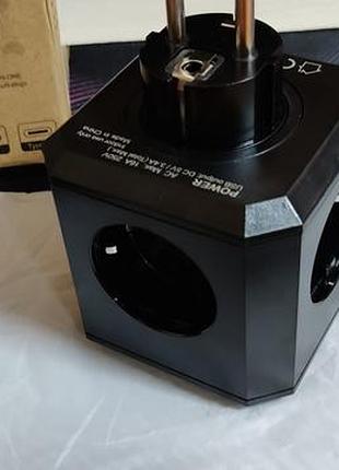 Мережевий розгалужувач power cube 7в1 куб 4 розетки 3 usb
