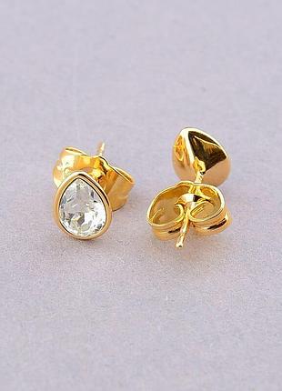 100016 сережки 'xuping' swarovski (позолота 18к)