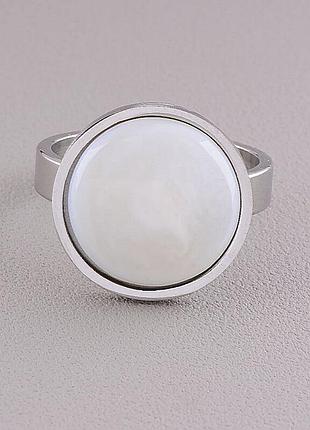 062670-220 кольцо 'stainless steel' перламутр медицинская сталь 316l7,3 г.