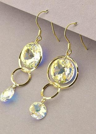095777 серьги 'saiya' сrystal (позолота 18к)