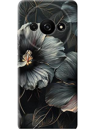 Чохол силіконовий на телефон xiaomi redmi a3 чорні квіти "6031u-3657-58250"