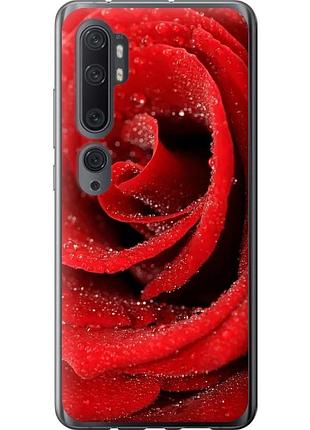 Чехол 2d пластиковый на телефон xiaomi mi note 10 красная роза "529t-1820-58250"