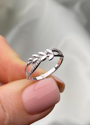Серебряное женское кольцо колос 925 проба