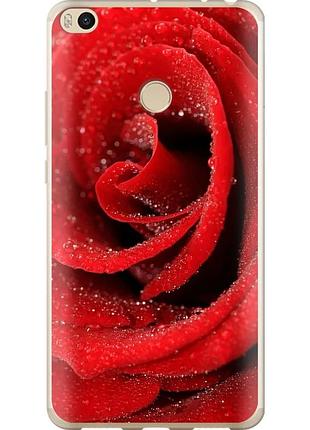 Чехол 2d пластиковый на телефон xiaomi mi max 2 красная роза "529t-994-58250"