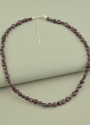 118774 подвеска гранат серебро(925) 43 см.