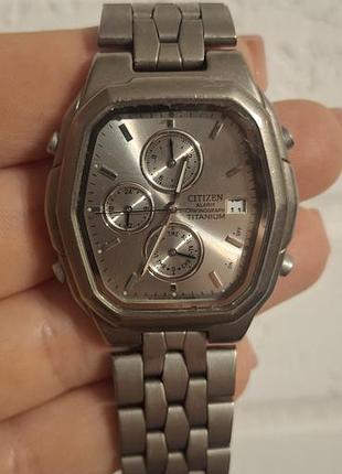Годинники чоловічі citizen 6870 titanium сріблясті