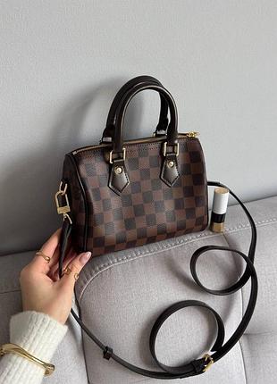 Louis vuitton speedy nano brown/chess (коробка магнит)