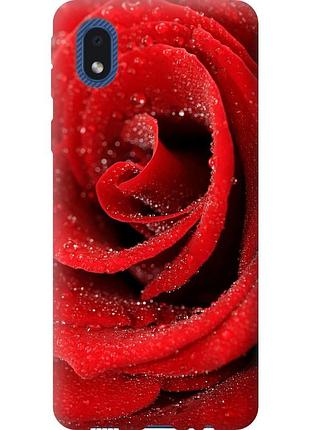 Чехол силиконовый на телефон samsung galaxy a01 core a013f красная роза "529u-2065-58250"
