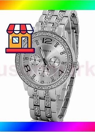 Bs часы женские наручные best mix geneva silver серебристый bas77/n