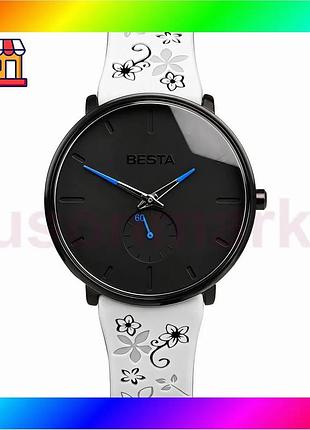 Bs годинник жіночий besta best mix tower white bloom (2 ремінці) bas77/n